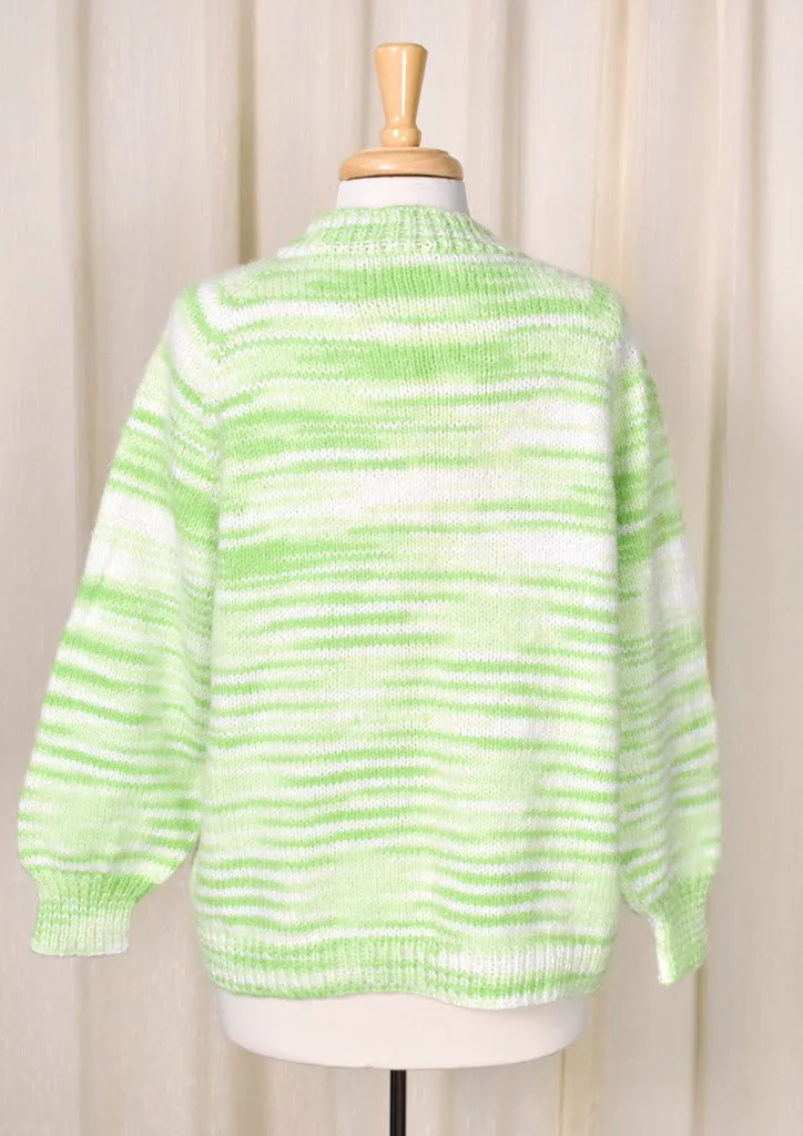 1960s Vintage Green Ombre Cardigan