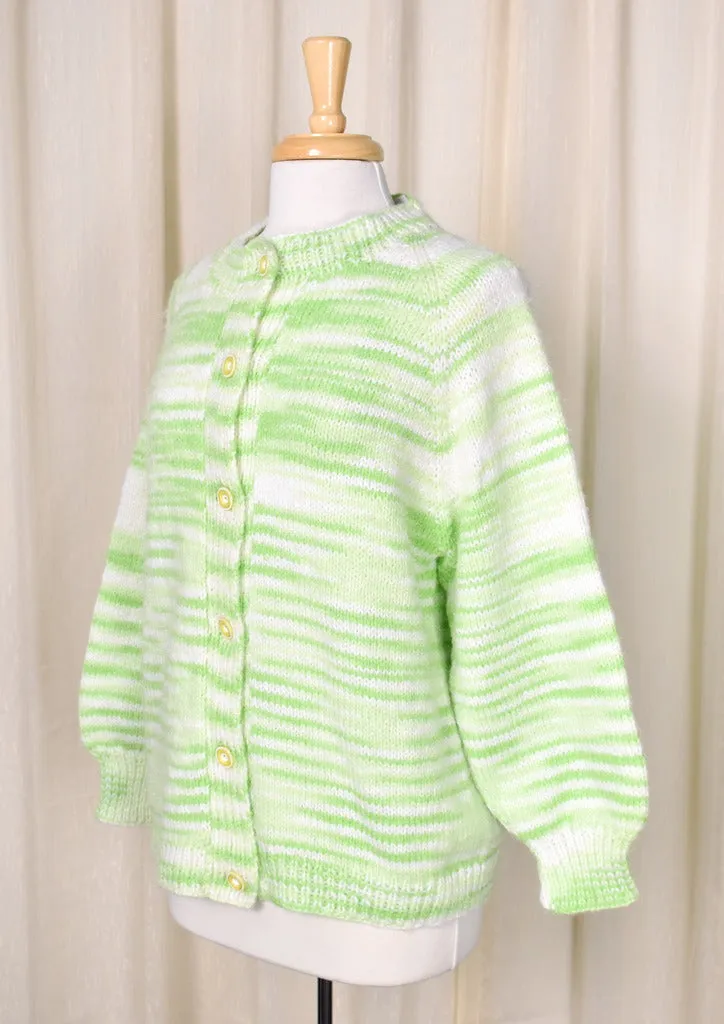 1960s Vintage Green Ombre Cardigan