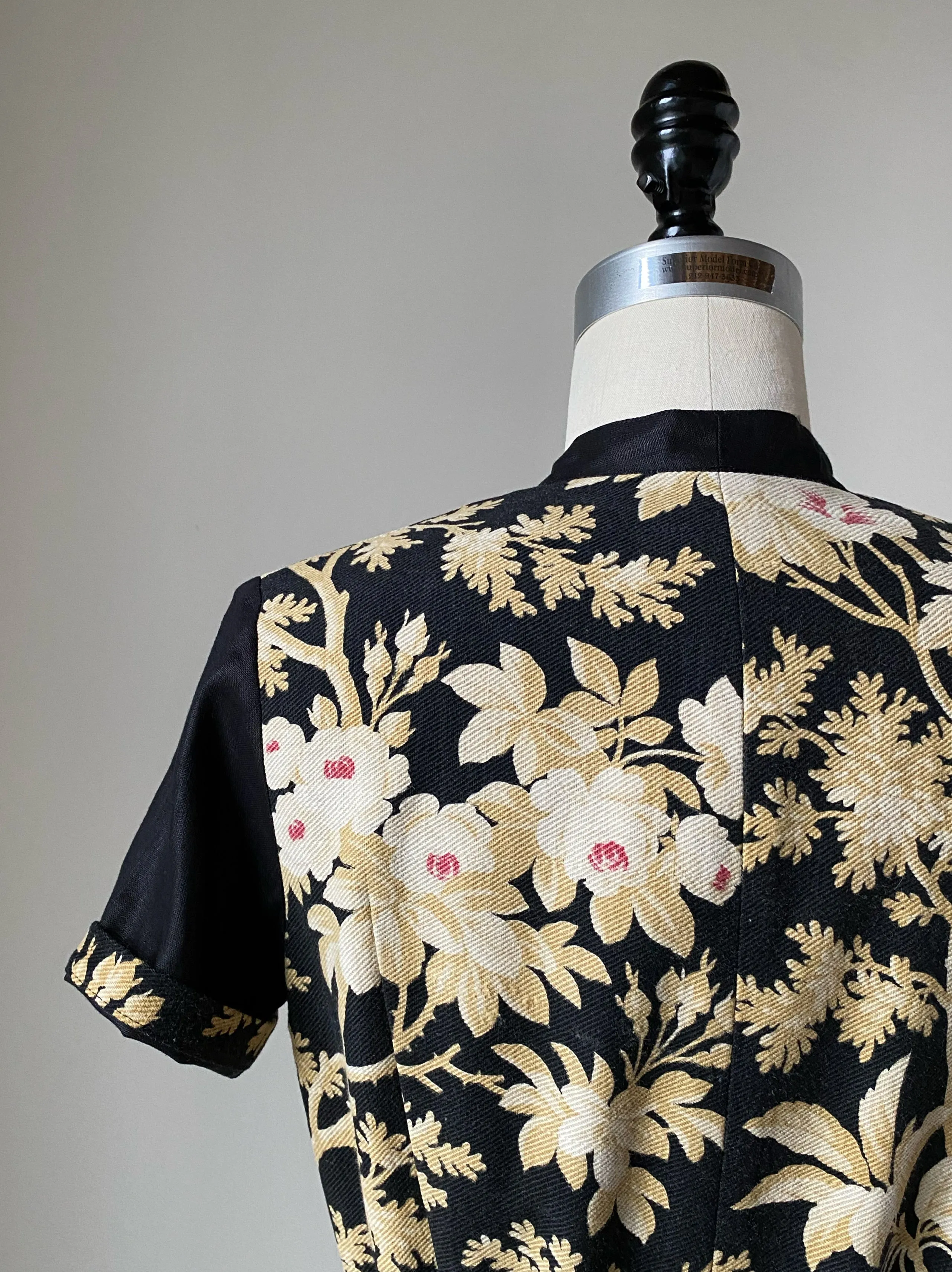19th century cherry tree patched tiered dress xs,s