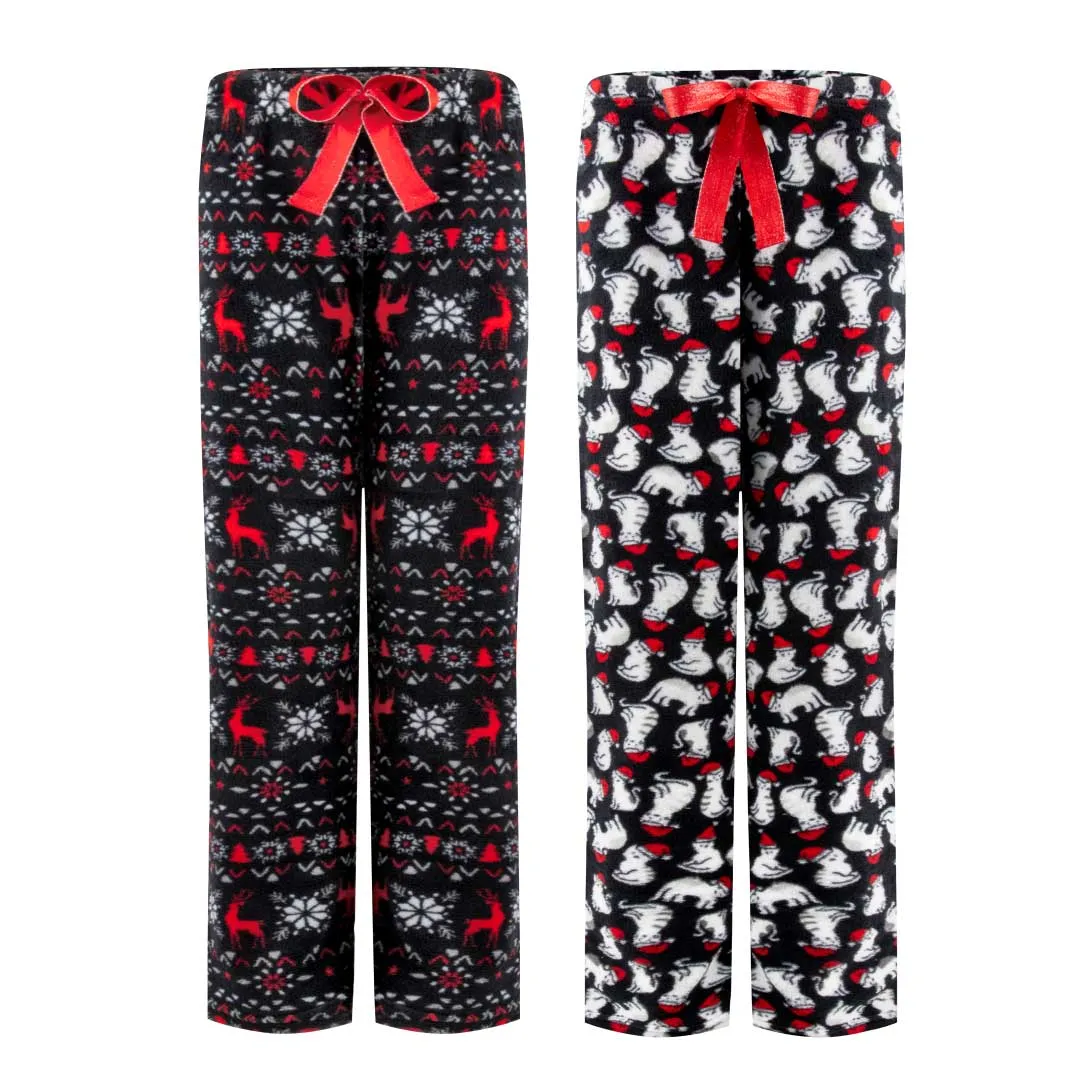 2-Pack Plush Fleece Pajama Pants