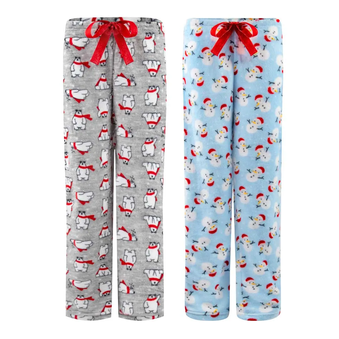 2-Pack Plush Fleece Pajama Pants