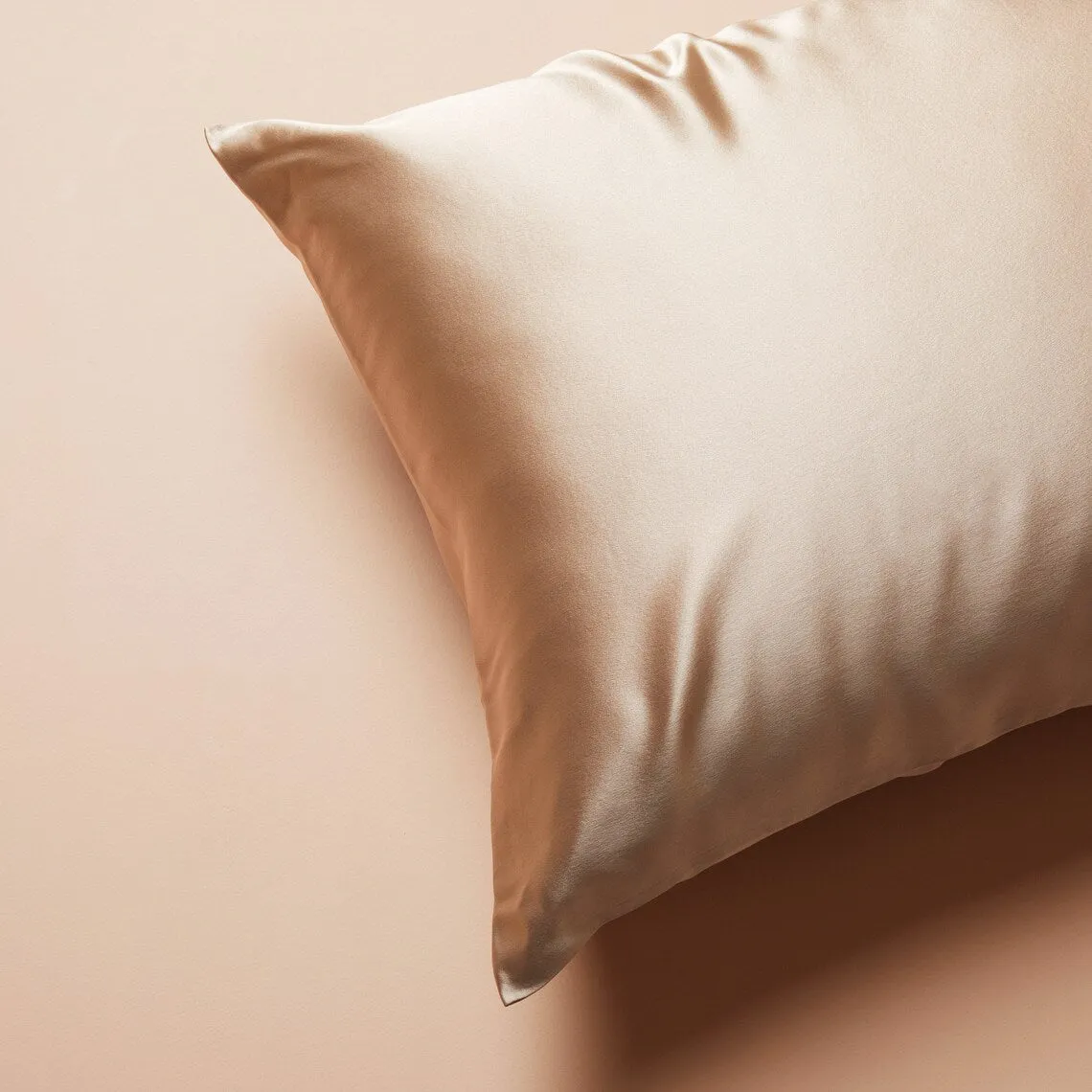 2 Pieces Set Natural Silk Sleeping Pillowcase with Eyemask 22 momme (Champagne)