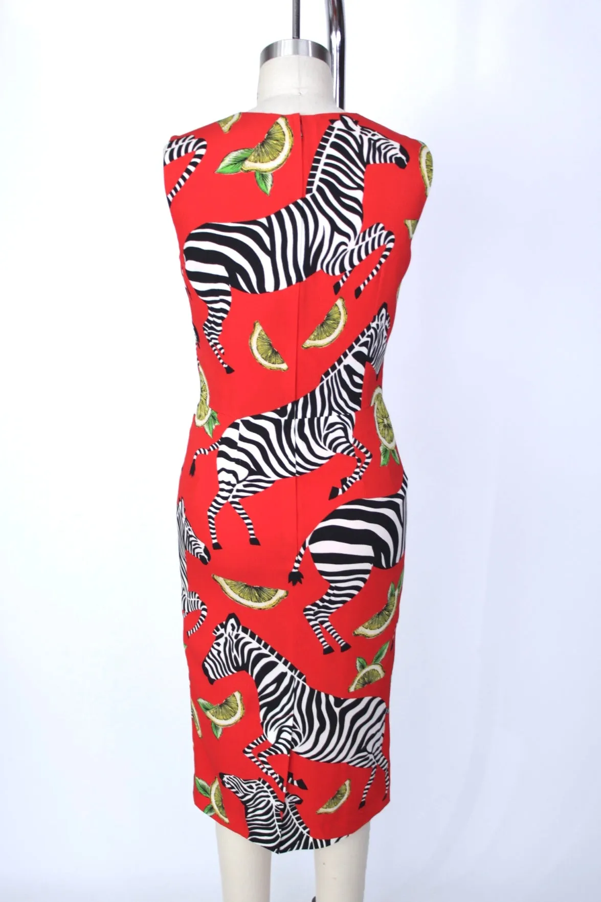 2018 Dolce & Gabanna Silk Zebra Print Dress*