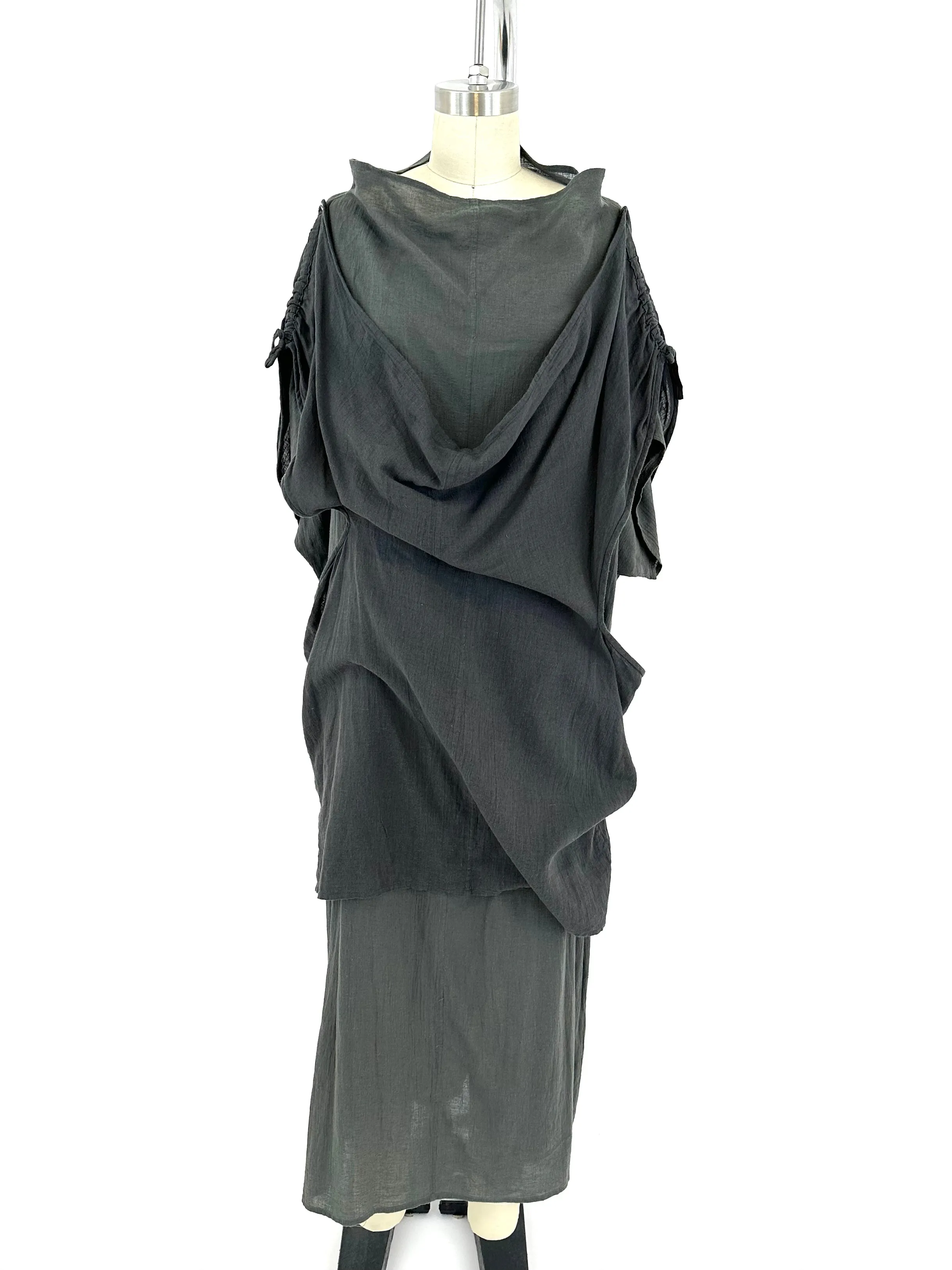 80s Issey Miyake Draped Layer Dress