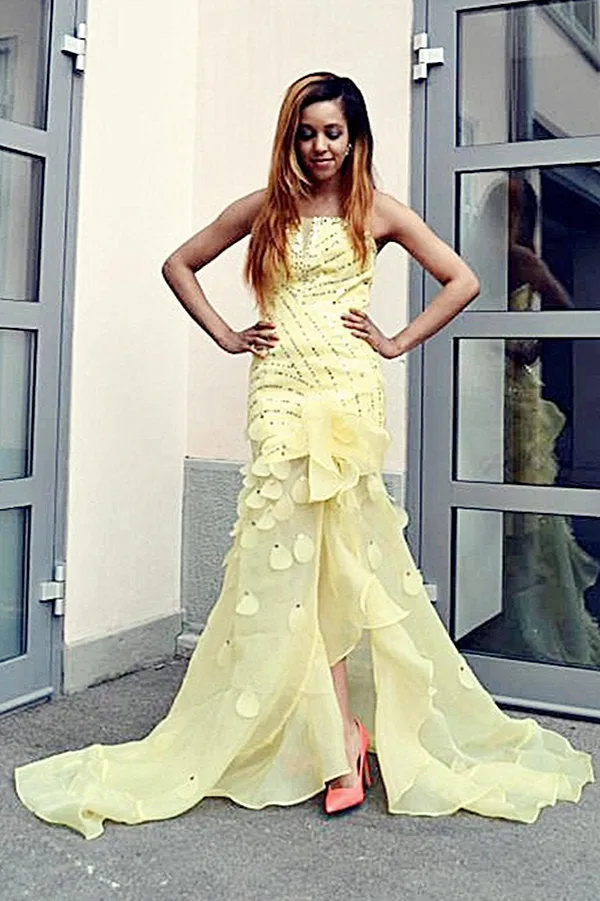 A-line Wide Straps Floor Length Tulle Paillette Prom Dress