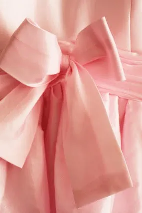 A-line Wide Straps Knee Length Chiffon Flower Prom Dress