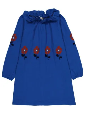 Adele Blue Ruffle Dress