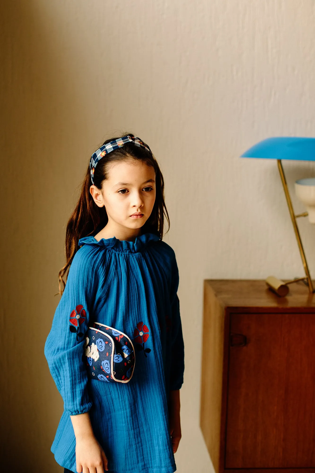 Adele Blue Ruffle Dress