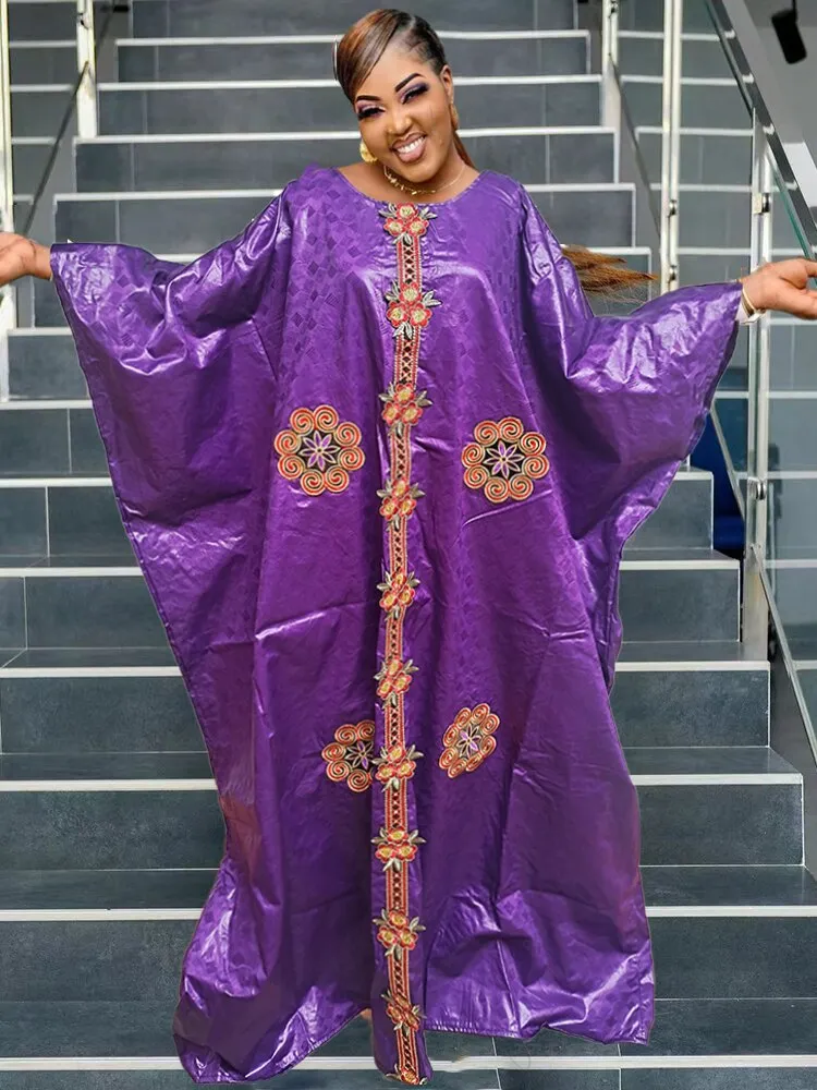 African Original Bazin Riche Long Dresses Turkey Dashiki Robe Top Quality Wedding Party Basin Riche Long Dresses 2023 New