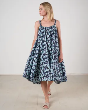 akumal dress - blue floral