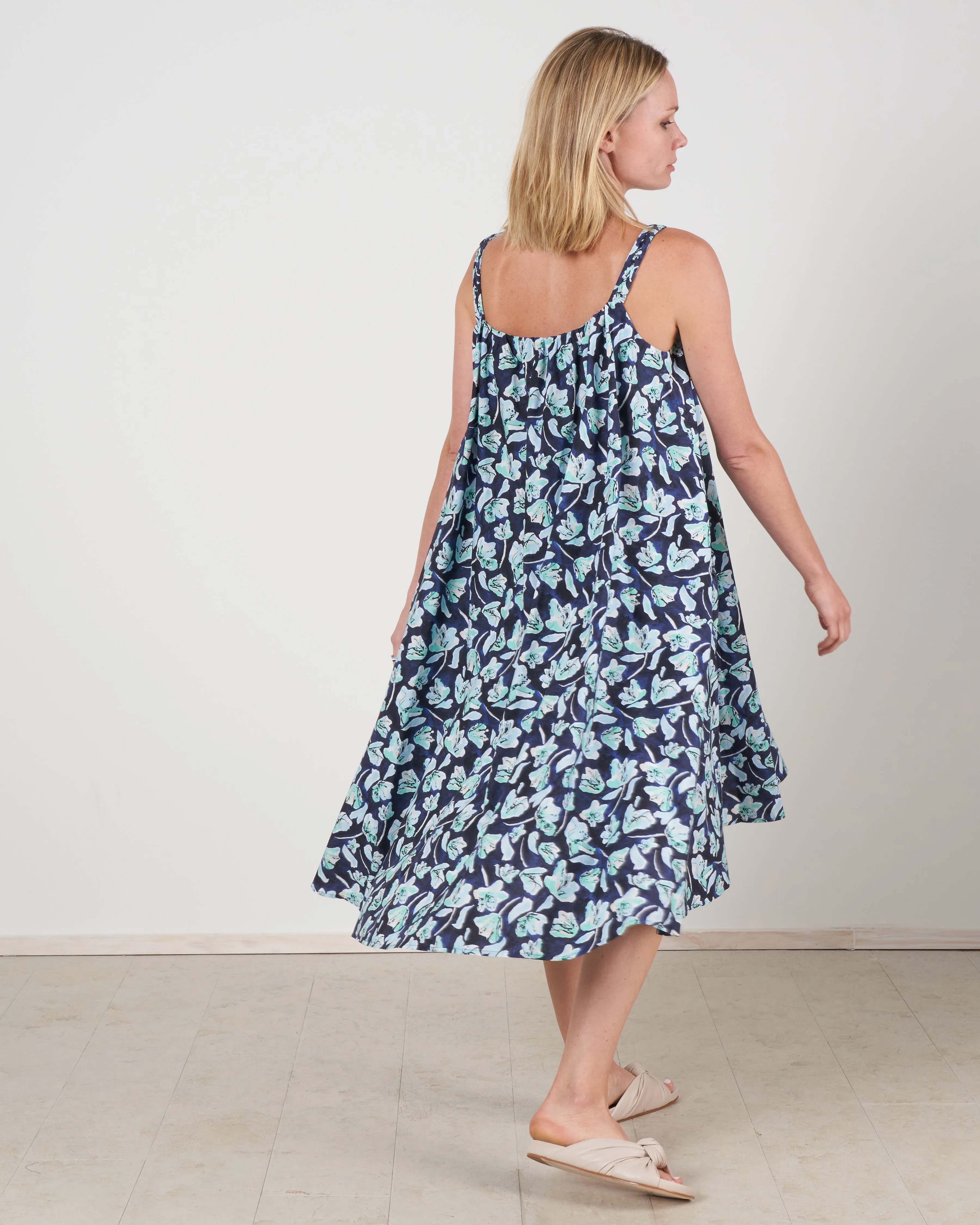akumal dress - blue floral