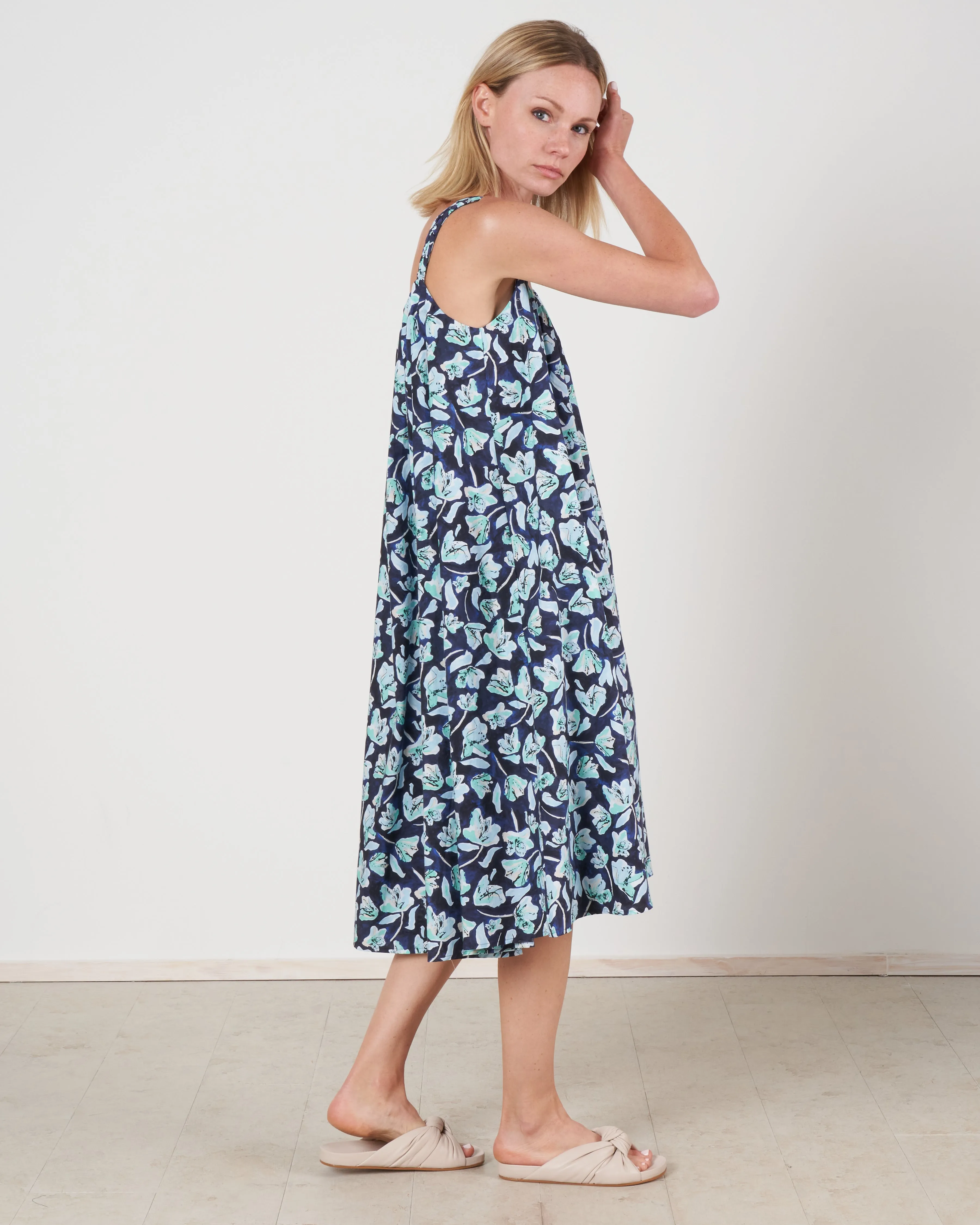 akumal dress - blue floral