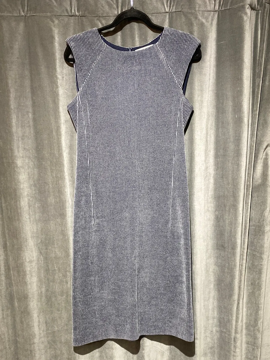 Amina Rubinacci Grey Sleeveless Stretch Dress