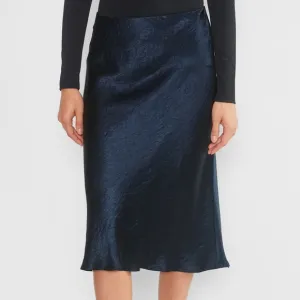 Aritzia Babaton color Admiral Slip Satin Midi Skirt