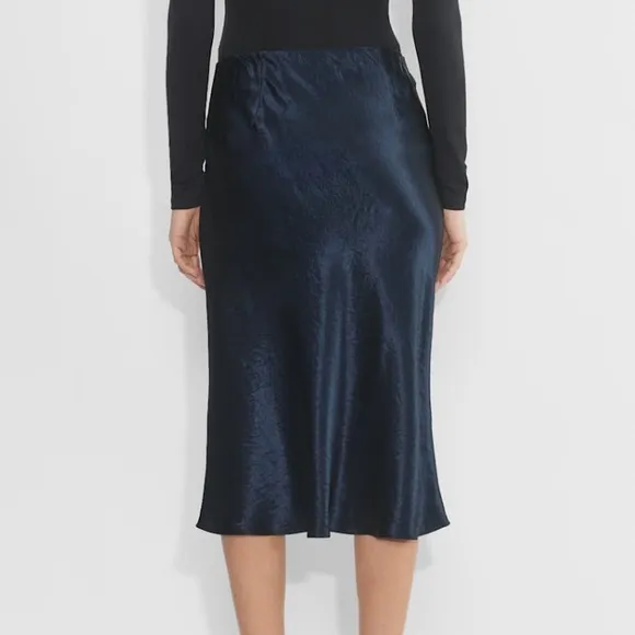 Aritzia Babaton color Admiral Slip Satin Midi Skirt