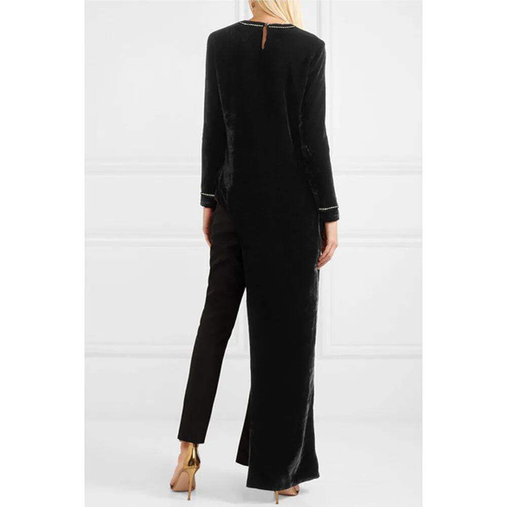 Asymmetric Velvet Tunic