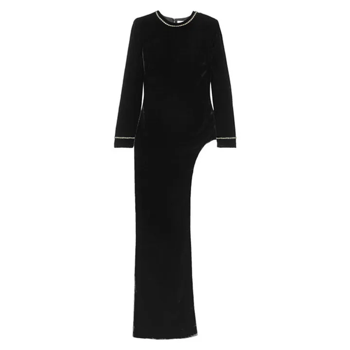 Asymmetric Velvet Tunic