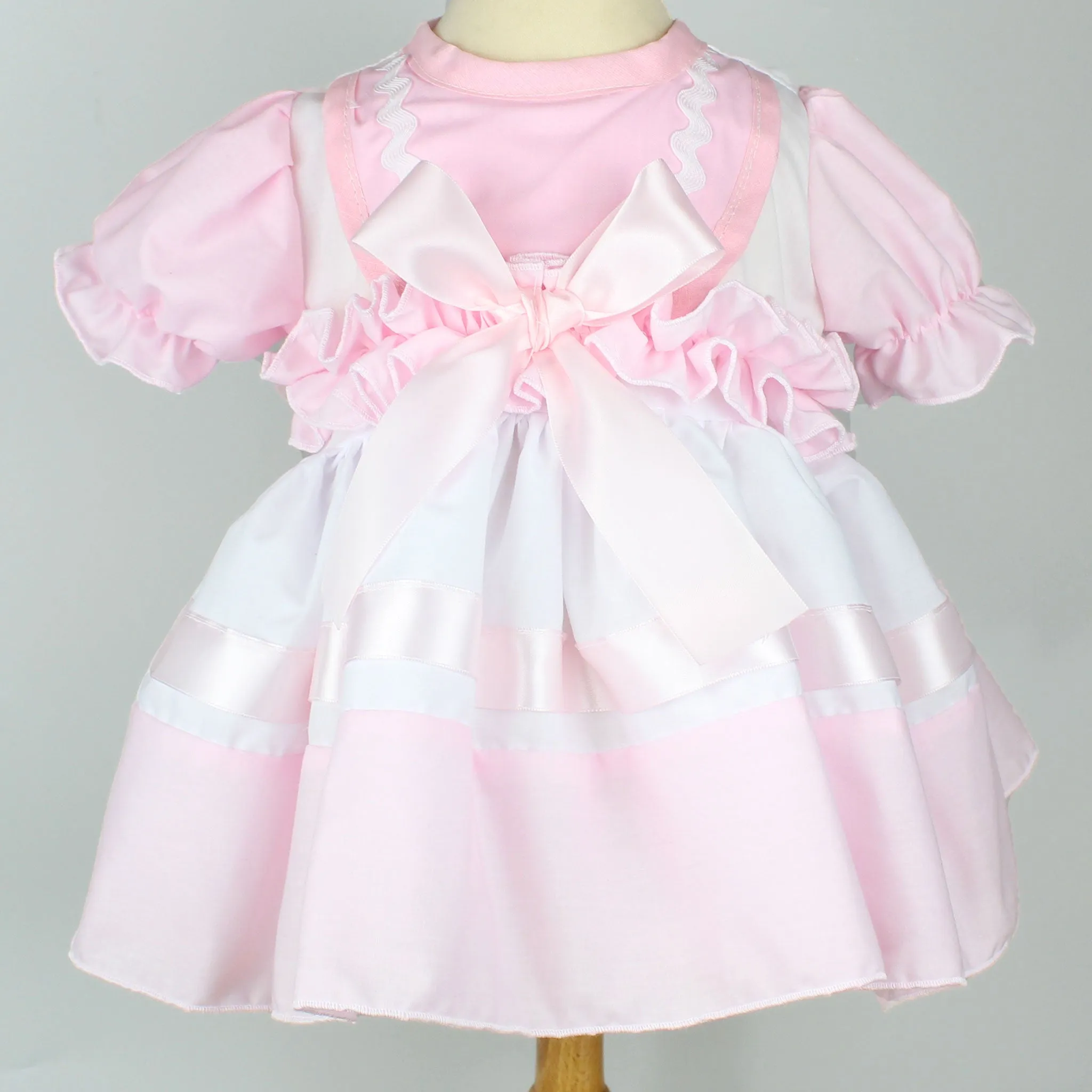 Baby Girl Dress -Pink and White
