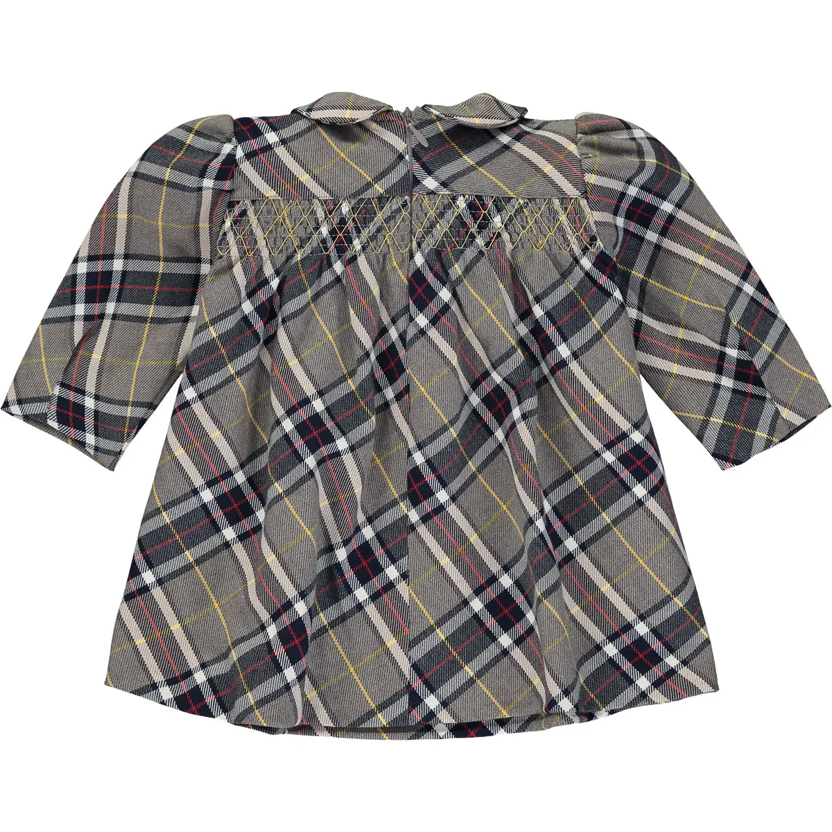 Baby Girl Grey and Blue Tartan Check Dress