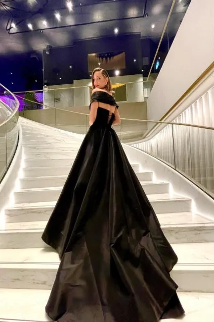 Ballbella Modern Sleeveless Evening Dress With Slit Long Black Sequined