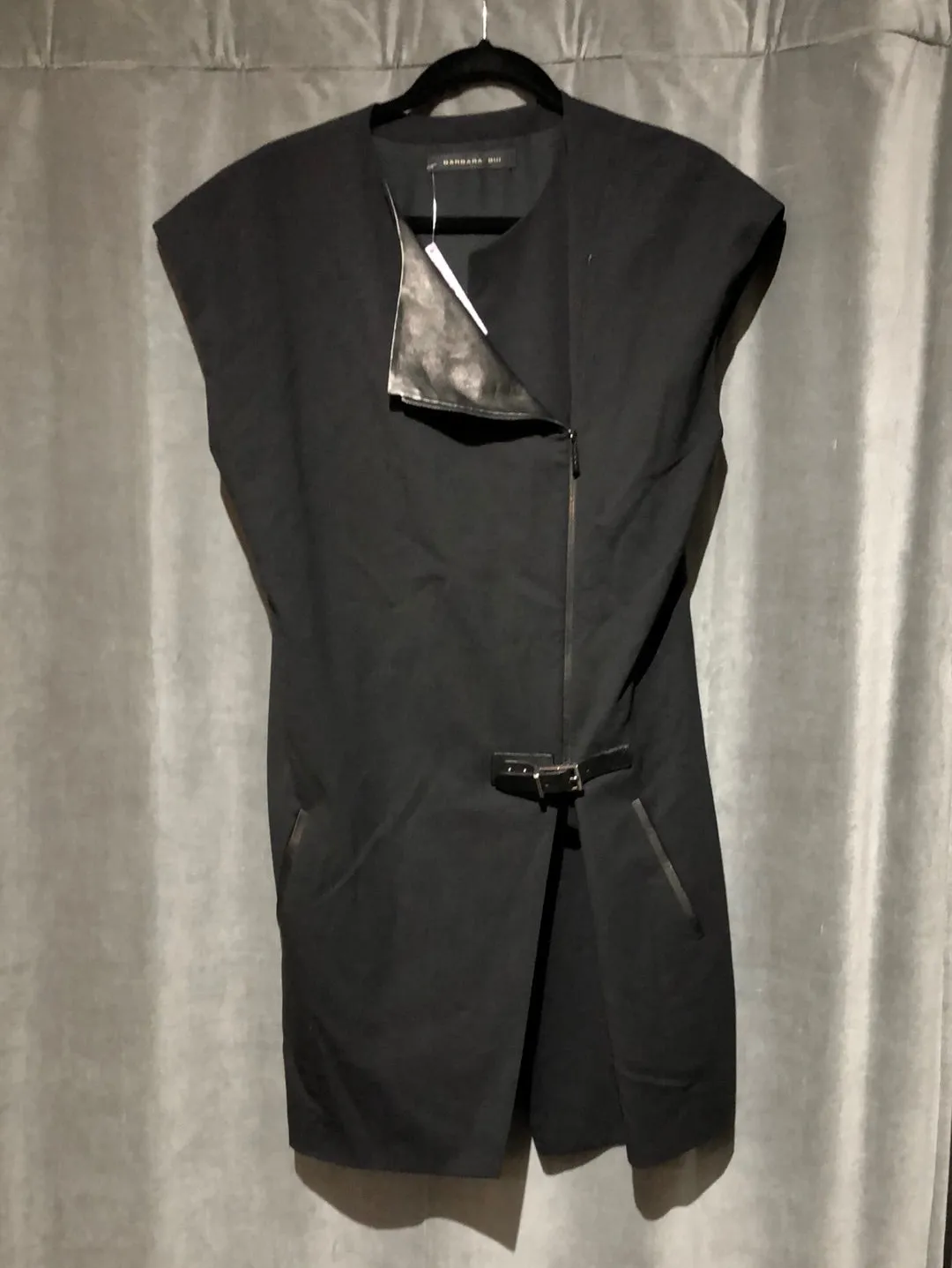 Barbara Bui Black Sleeveless Dress with Buckle