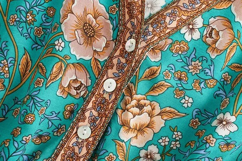 BAROQUE Floral Bohemian Maxi Dress