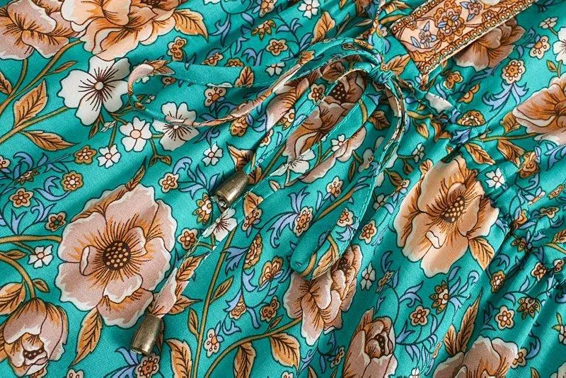 BAROQUE Floral Bohemian Maxi Dress