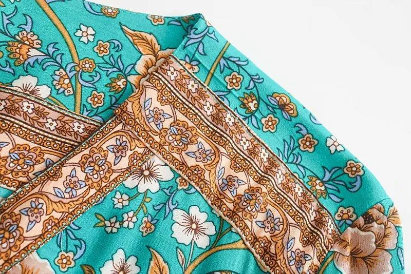 BAROQUE Floral Bohemian Maxi Dress