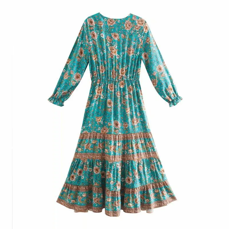 BAROQUE Floral Bohemian Maxi Dress