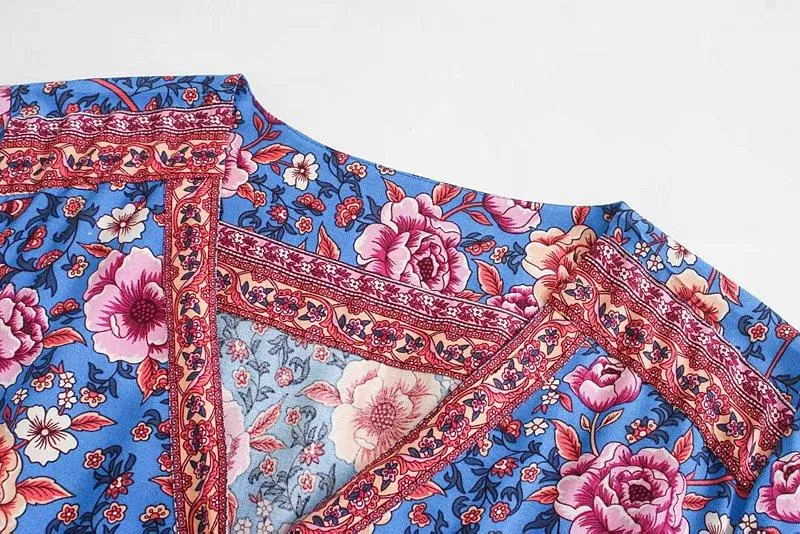 BAROQUE Floral Bohemian Maxi Dress