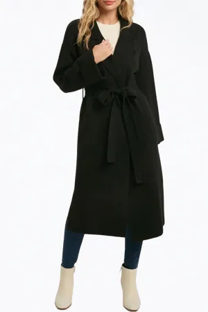 BELTED KNIT CARDIGAN