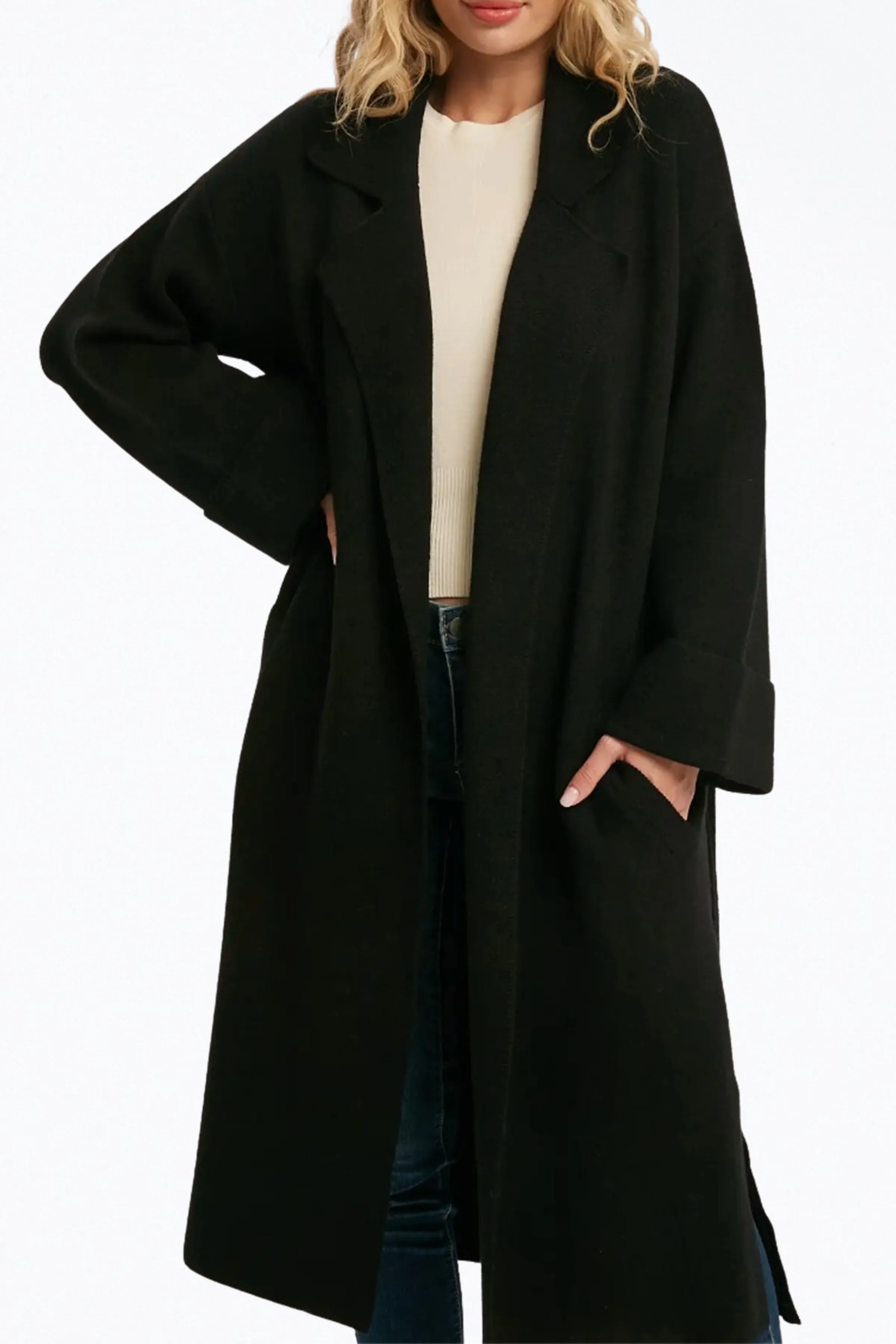 BELTED KNIT CARDIGAN