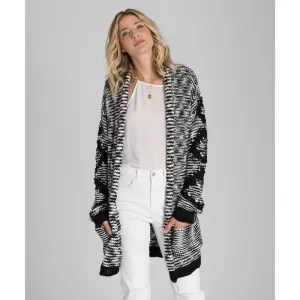 Billabong Women's Shoreline Drive Cardigan | Black/White | SALE