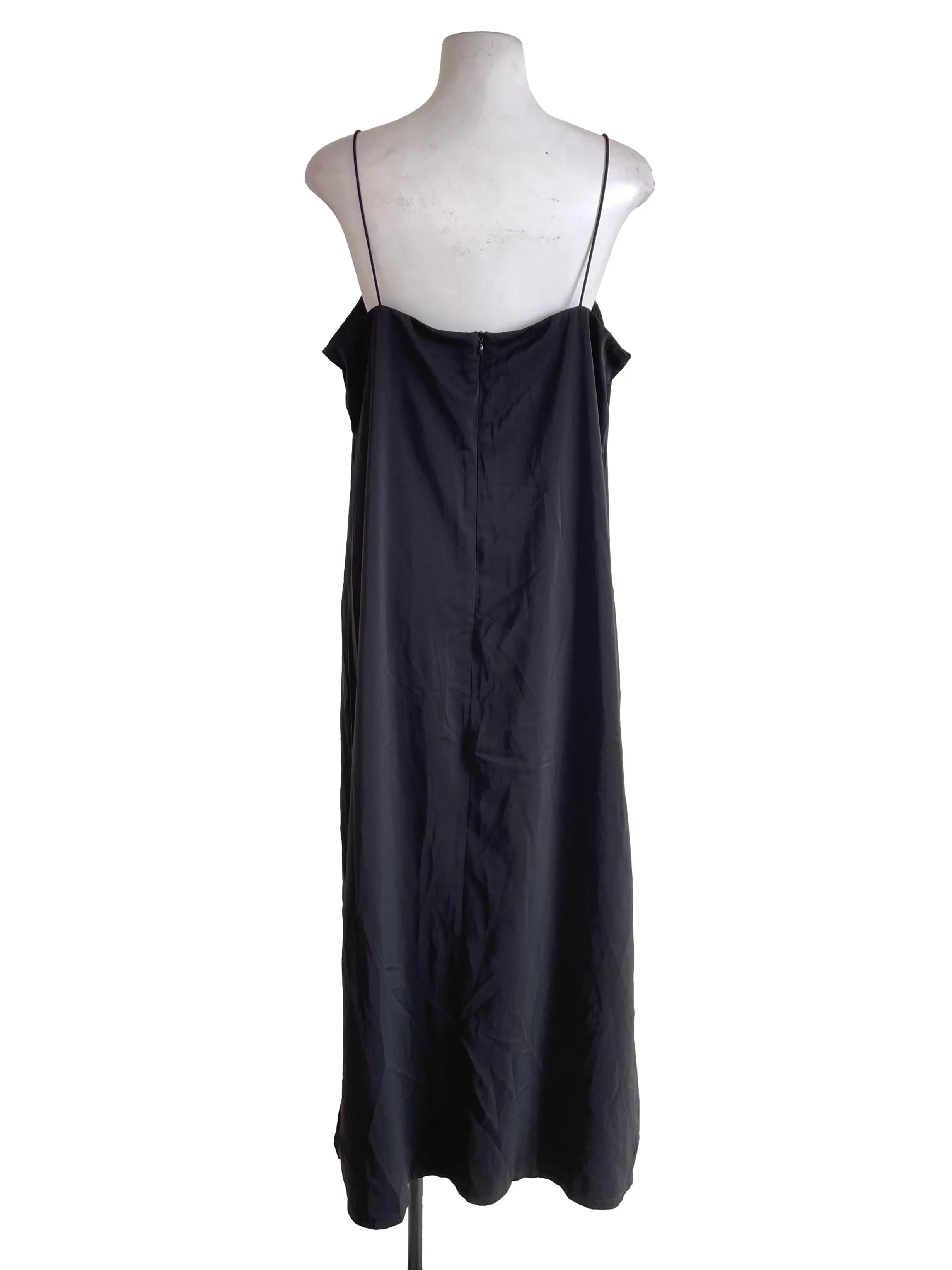Black Satin Slip Dress