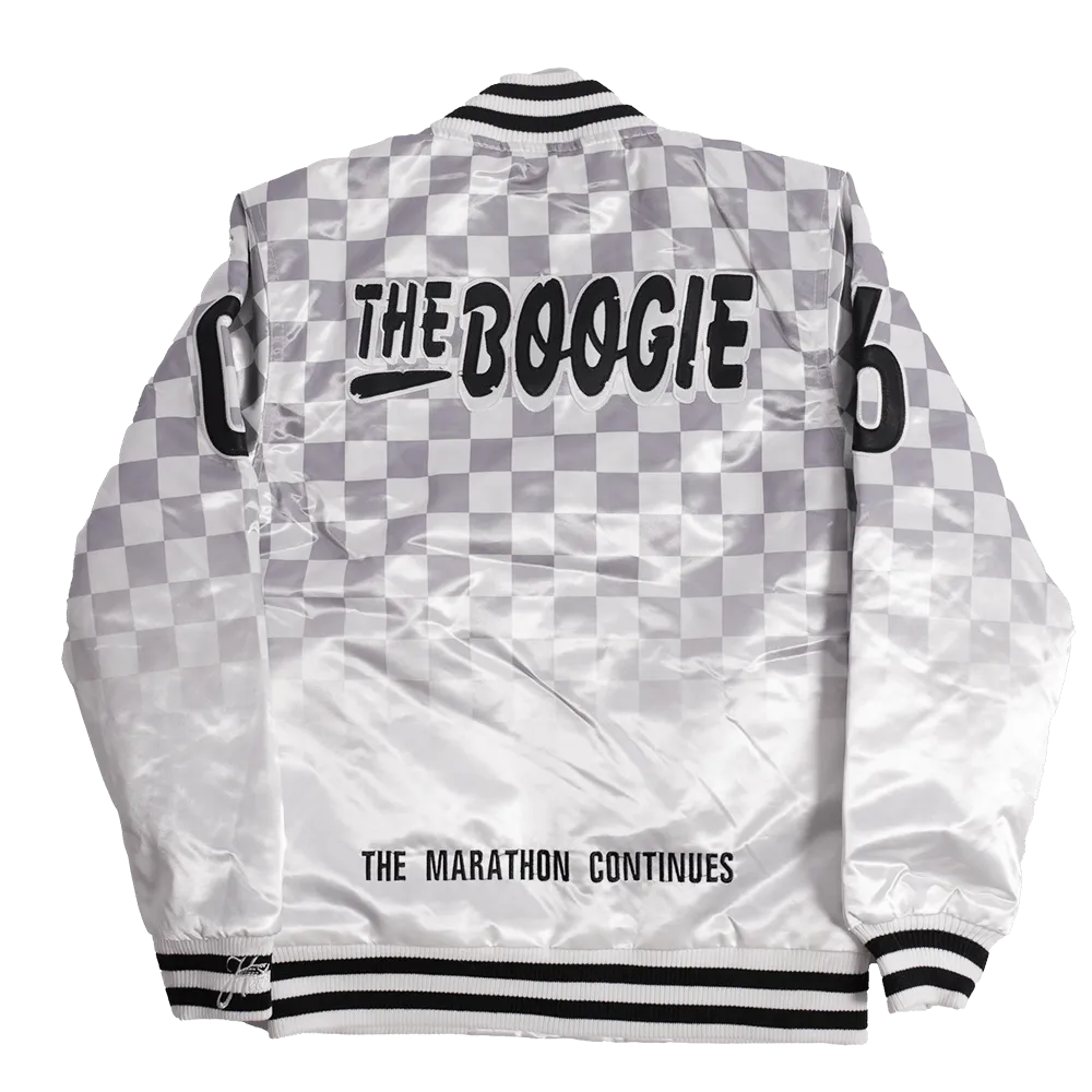 BOOGIE CRENSHAW SATIN JACKET WHITE