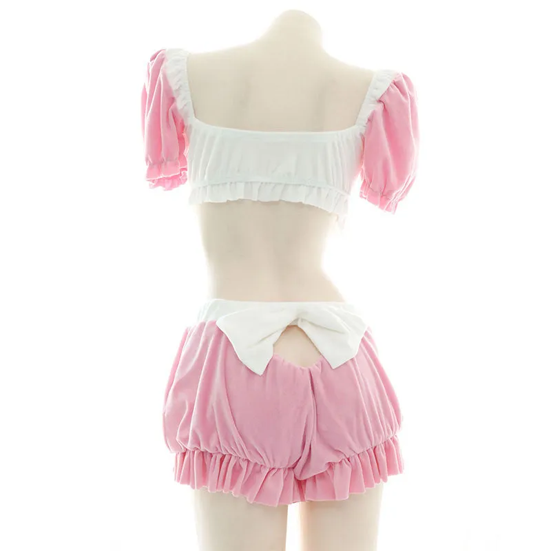 Bow Plush Pajama Set UB6180