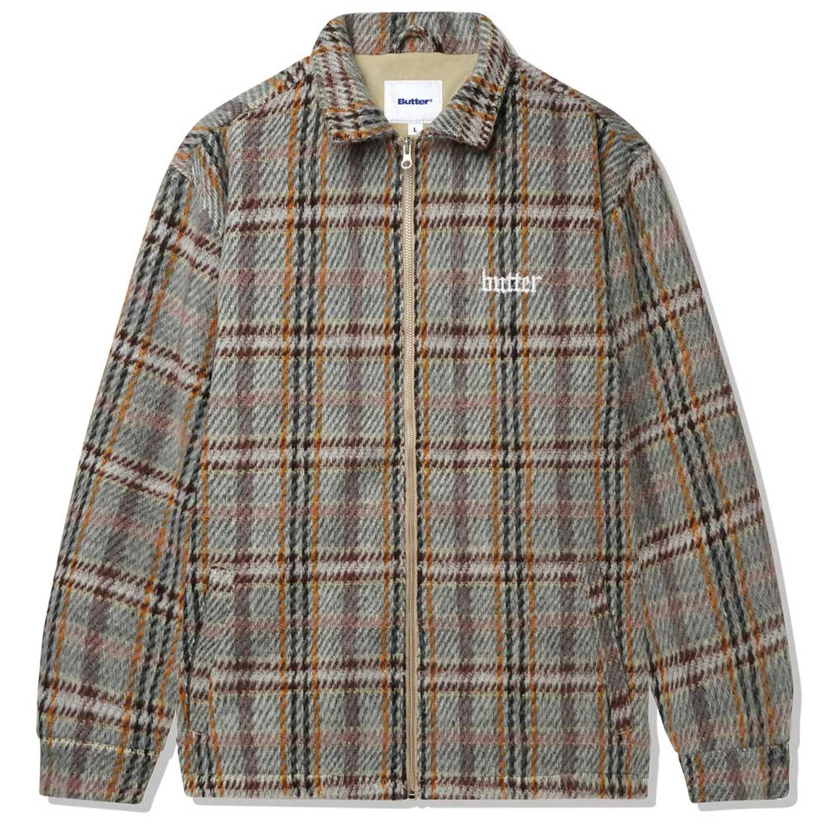 Butter Goods - Heavy Plaid Jacket Burgundy/Blush/Gold