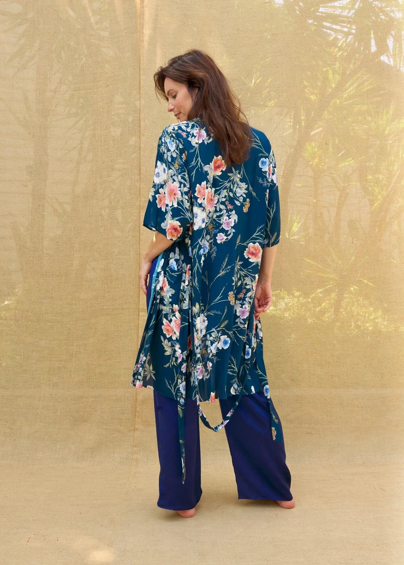 Cara Robe in Navy French Floral