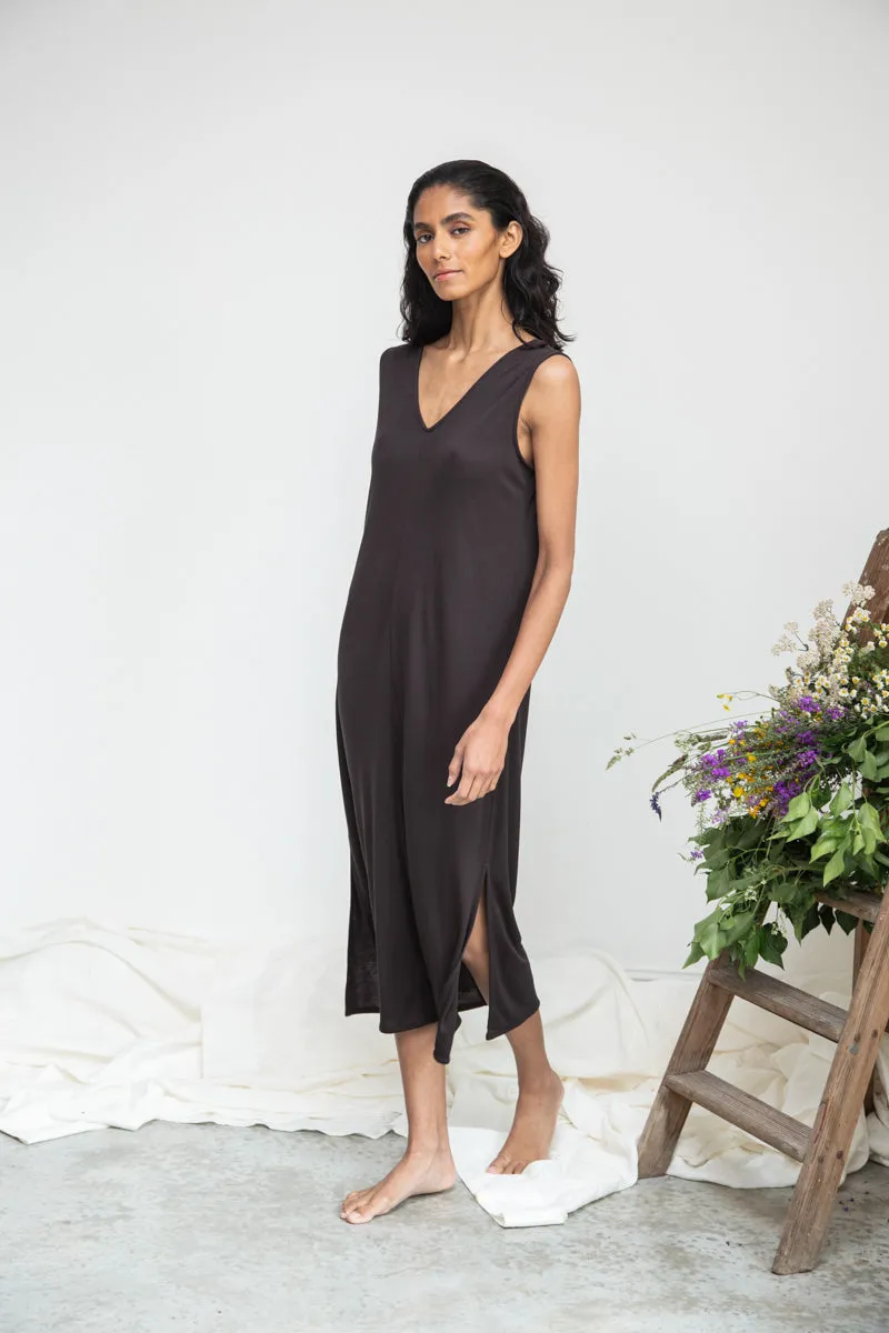 Catalina-Lou Lyocell Dress in Charcoal