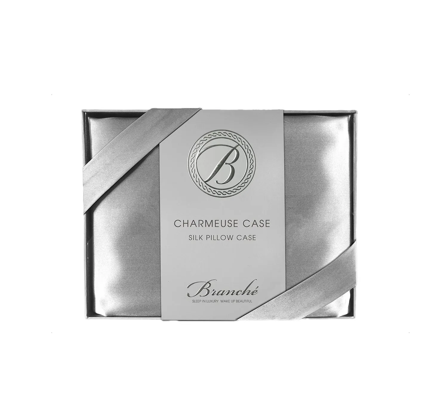 Charmeuse Case Silk Pillow Slip - Silver