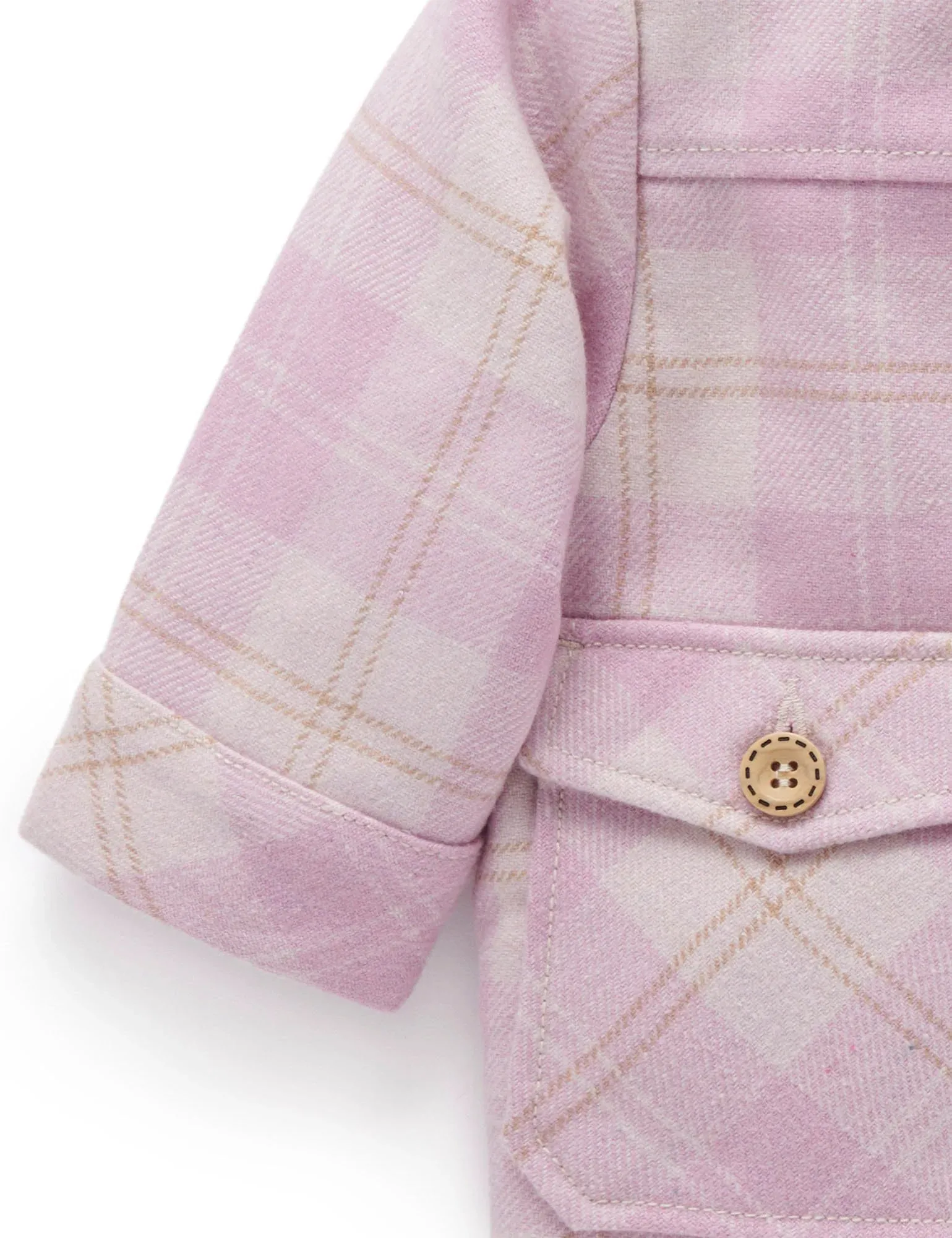 Check Sherpa Jacket - Purple