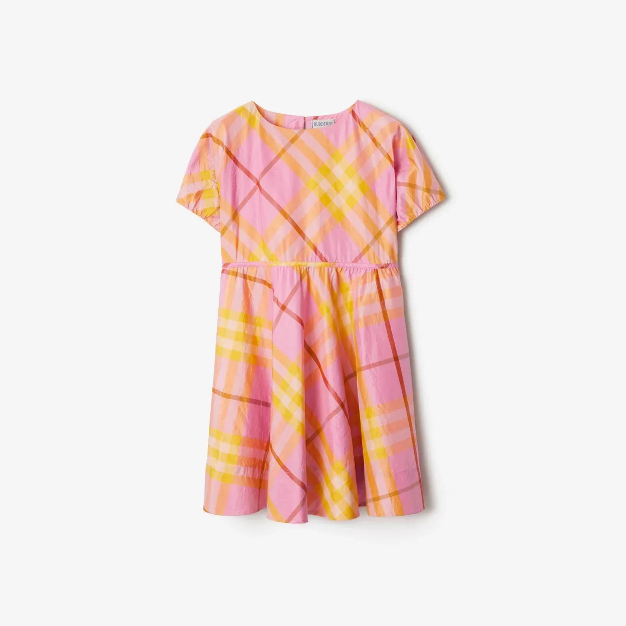 Check Silk Dress
