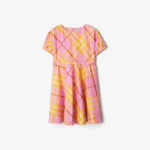 Check Silk Dress