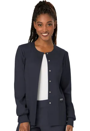 Cherokee Workwear Revolution 3 Pocket Snap Front Jacket (WW310), Pewter
