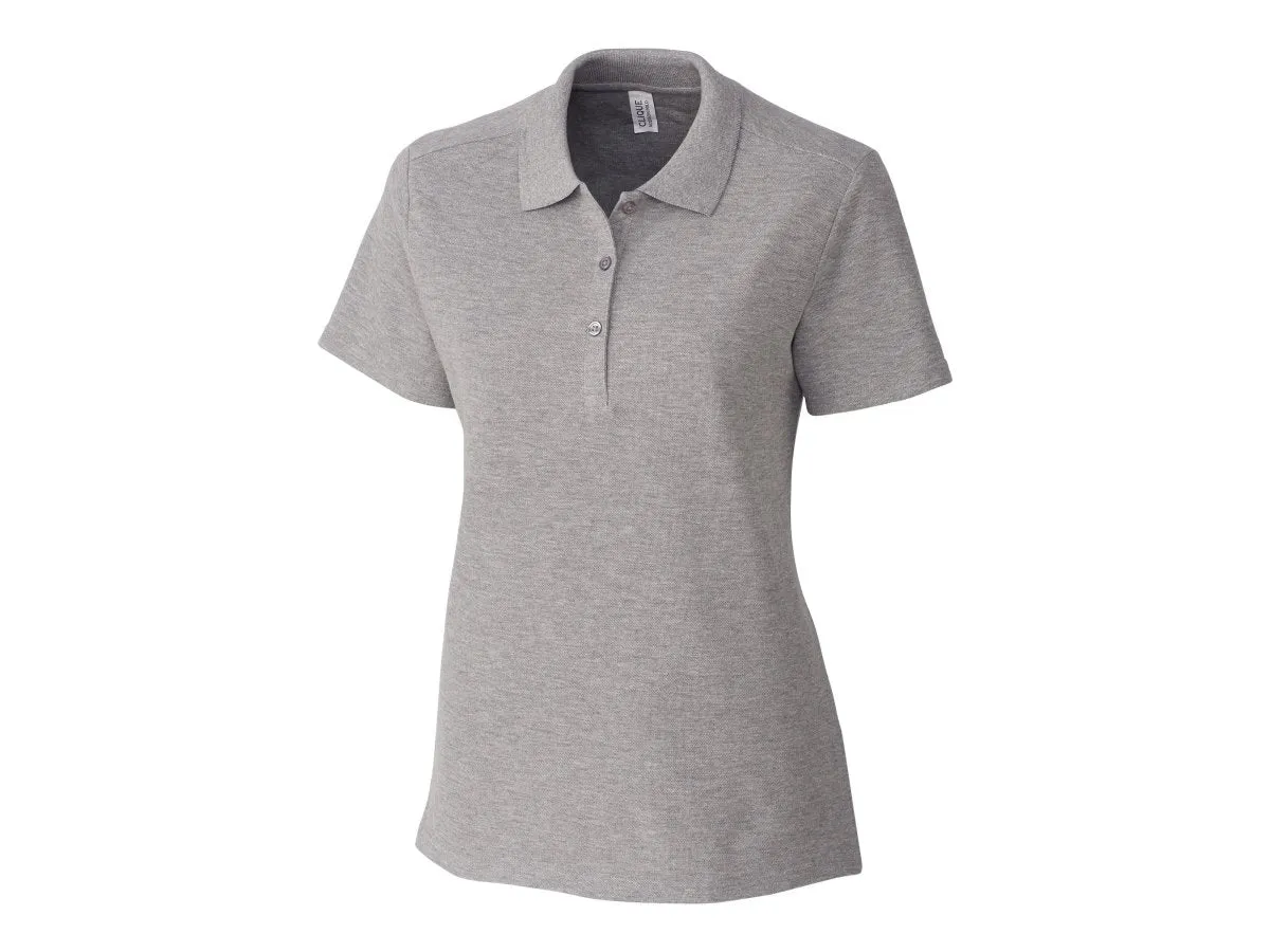 Clique Women's Addison All Cotton Pique Short Sleeve Polo
