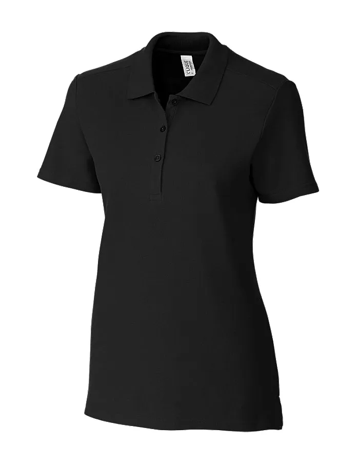 Clique Women's Addison All Cotton Pique Short Sleeve Polo
