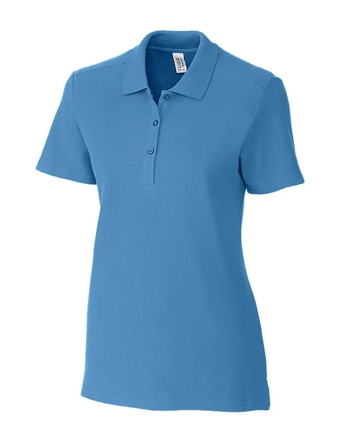 Clique Women's Addison All Cotton Pique Short Sleeve Polo