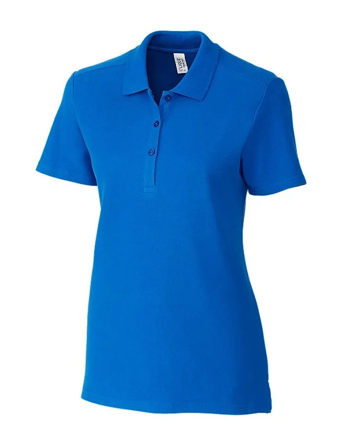 Clique Women's Addison All Cotton Pique Short Sleeve Polo
