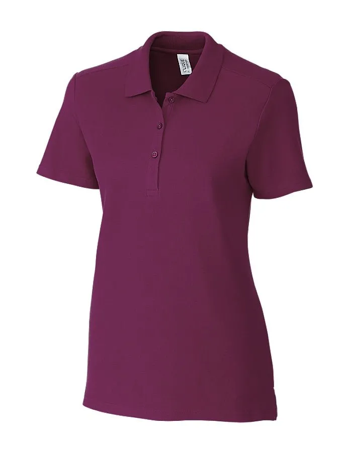 Clique Women's Addison All Cotton Pique Short Sleeve Polo