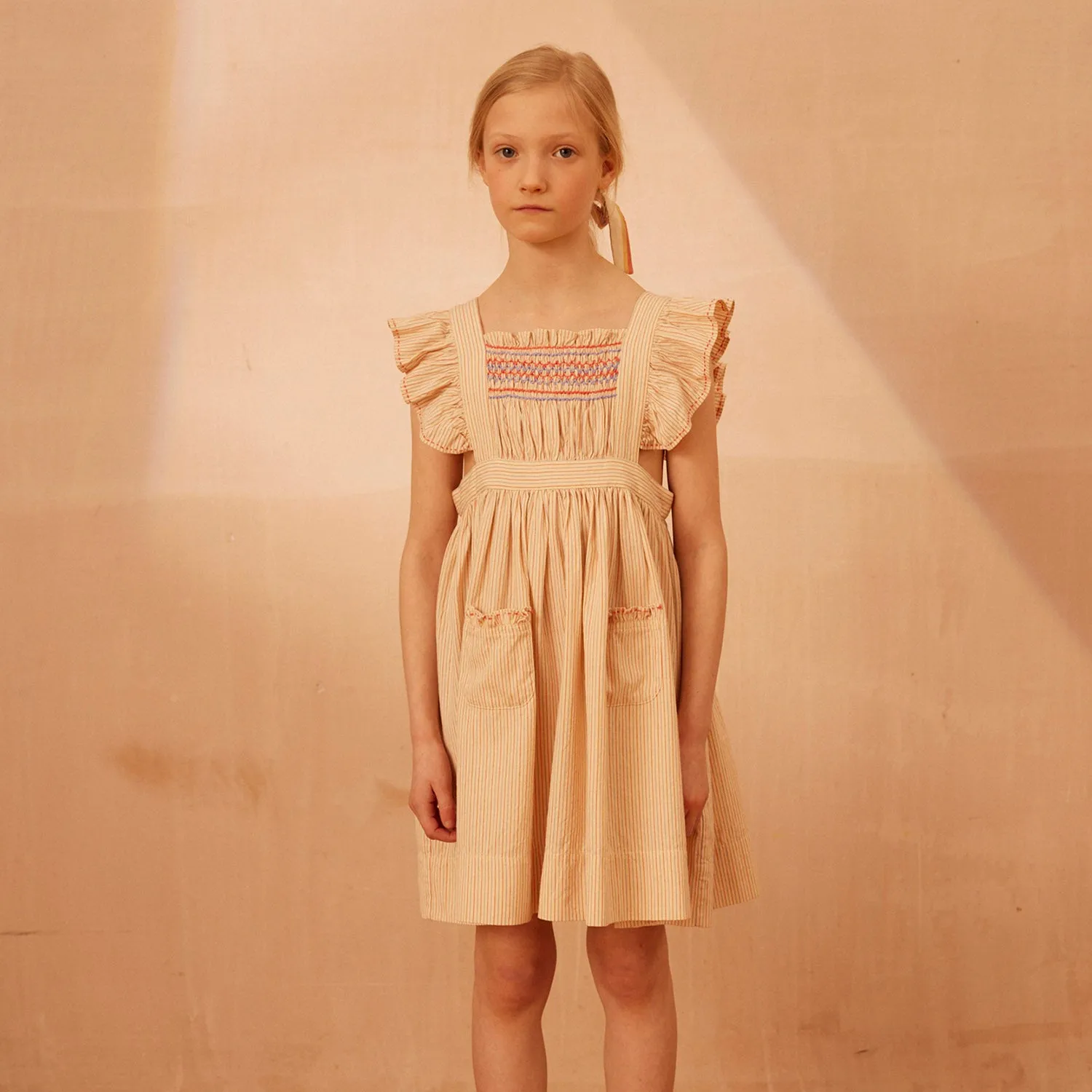 Cotton Bessie Pinafore - Cazan Stripe